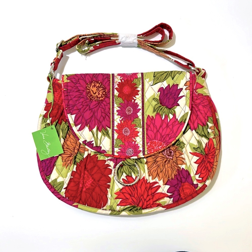 NWT VERA BRADLEY Pink Floral Crossbody Bag Magnetic Closure